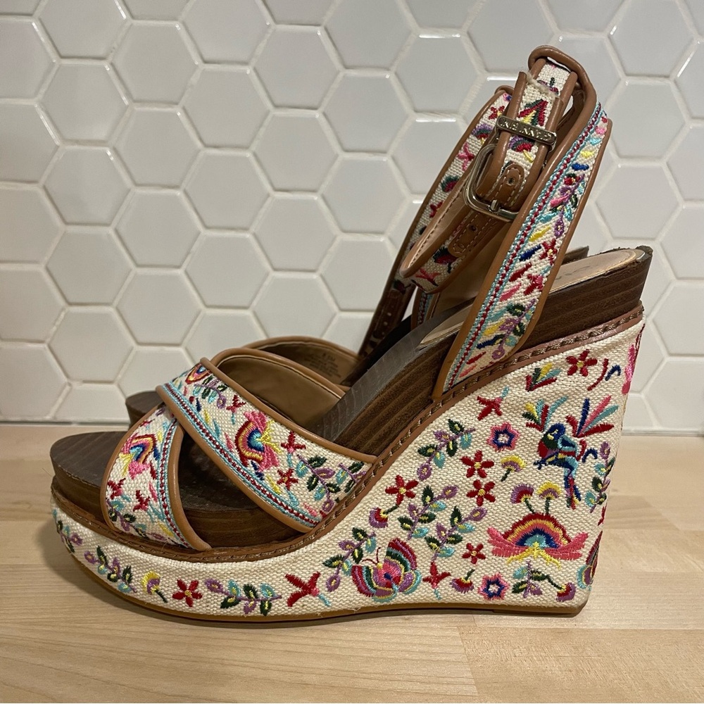 Gianni Bini Lucia Ankle Strap Wedge Sandals